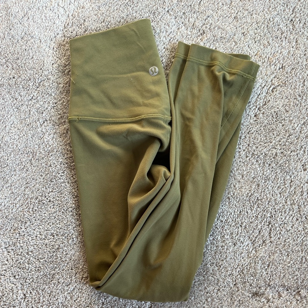 lululemon bronze green align leggings size 0